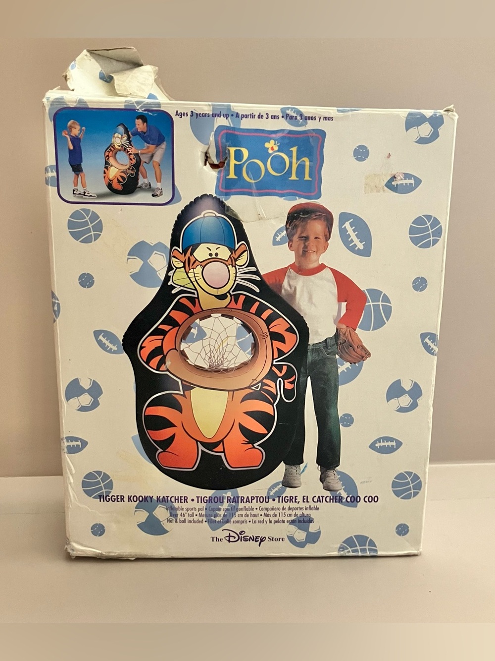 Winnie‎ the Pooh Tigger Kooky Katcher Inflatable Baseball Catcher Disney Store